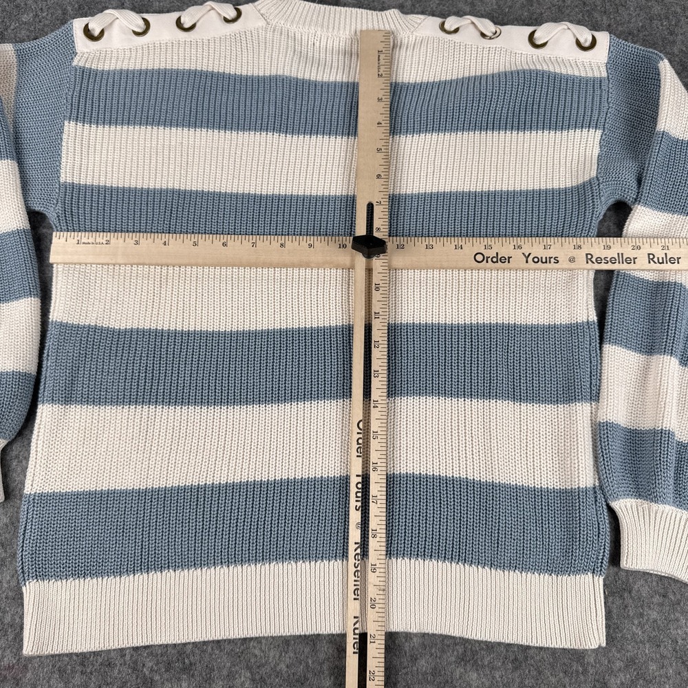 Lauren Ralph Lauren Sweater Womens Small Striped Pullover Nautical Preppy Classi - Picture 8 of 14